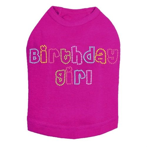 Birthday Girl Multicolor Dog Tank Top - Fun & Vibrant Pet Apparel for Birthday Parties & Special Occasions