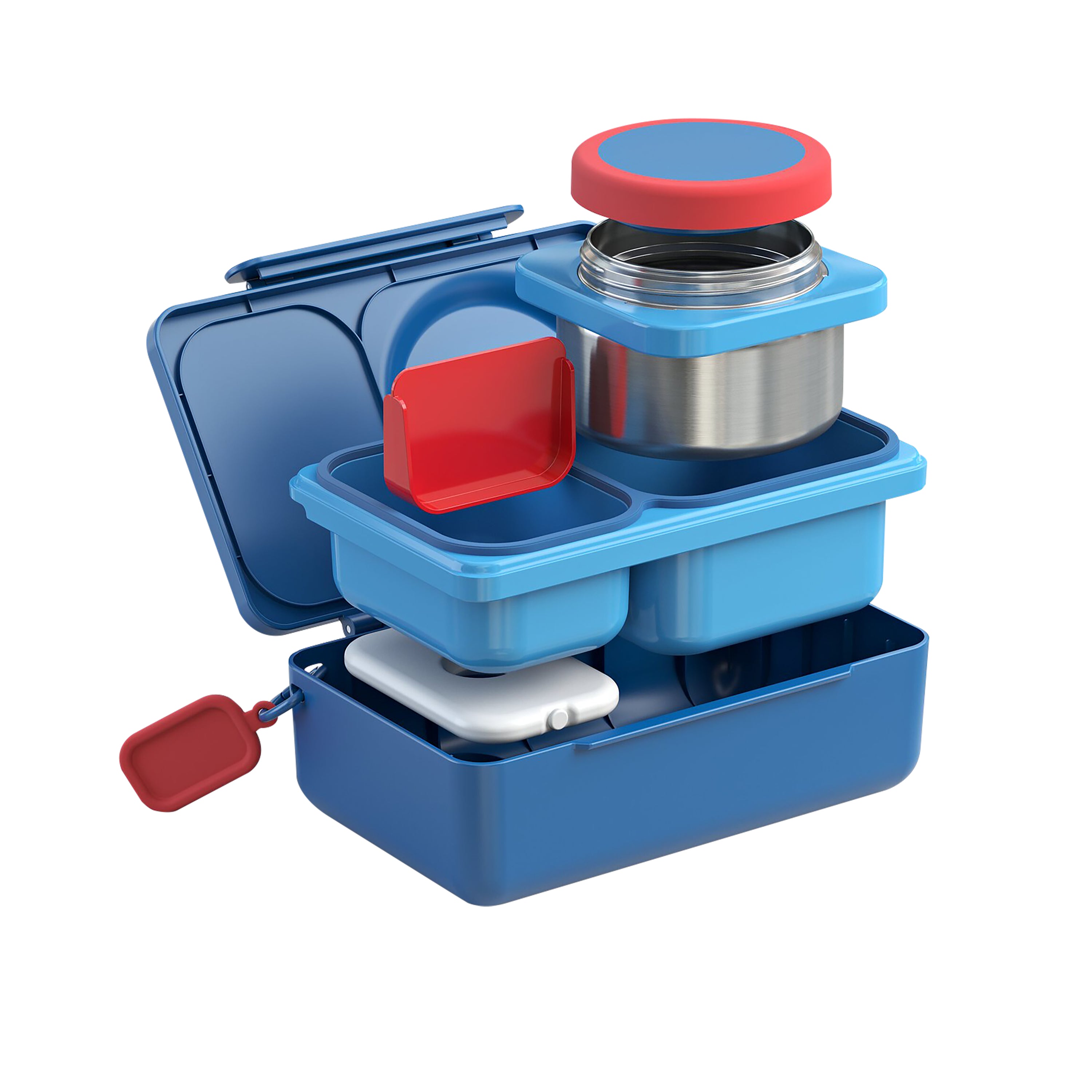 OmieBox UP Insulated Bento Lunch Box for Kids & Adults - Leak Proof, Hot & Cold Food Container - Cosmic Blue - Perfect for School, Work, Picnics & Travel