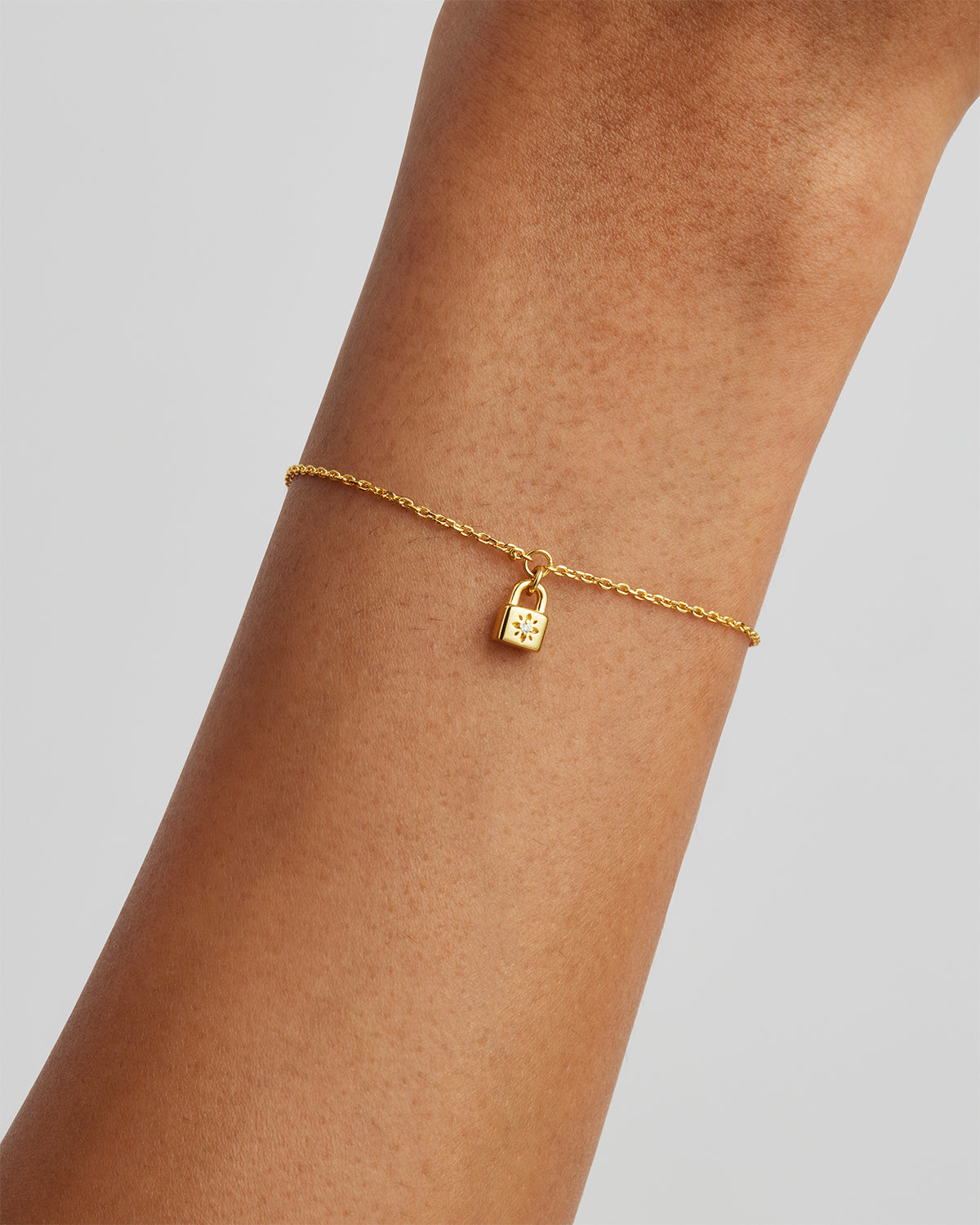 18K Gold Vermeil Crystal Lotus Padlock Bracelet for Women - Elegant Adjustable Charm Bangle for Wedding, Anniversary & Special Occasion Gifts