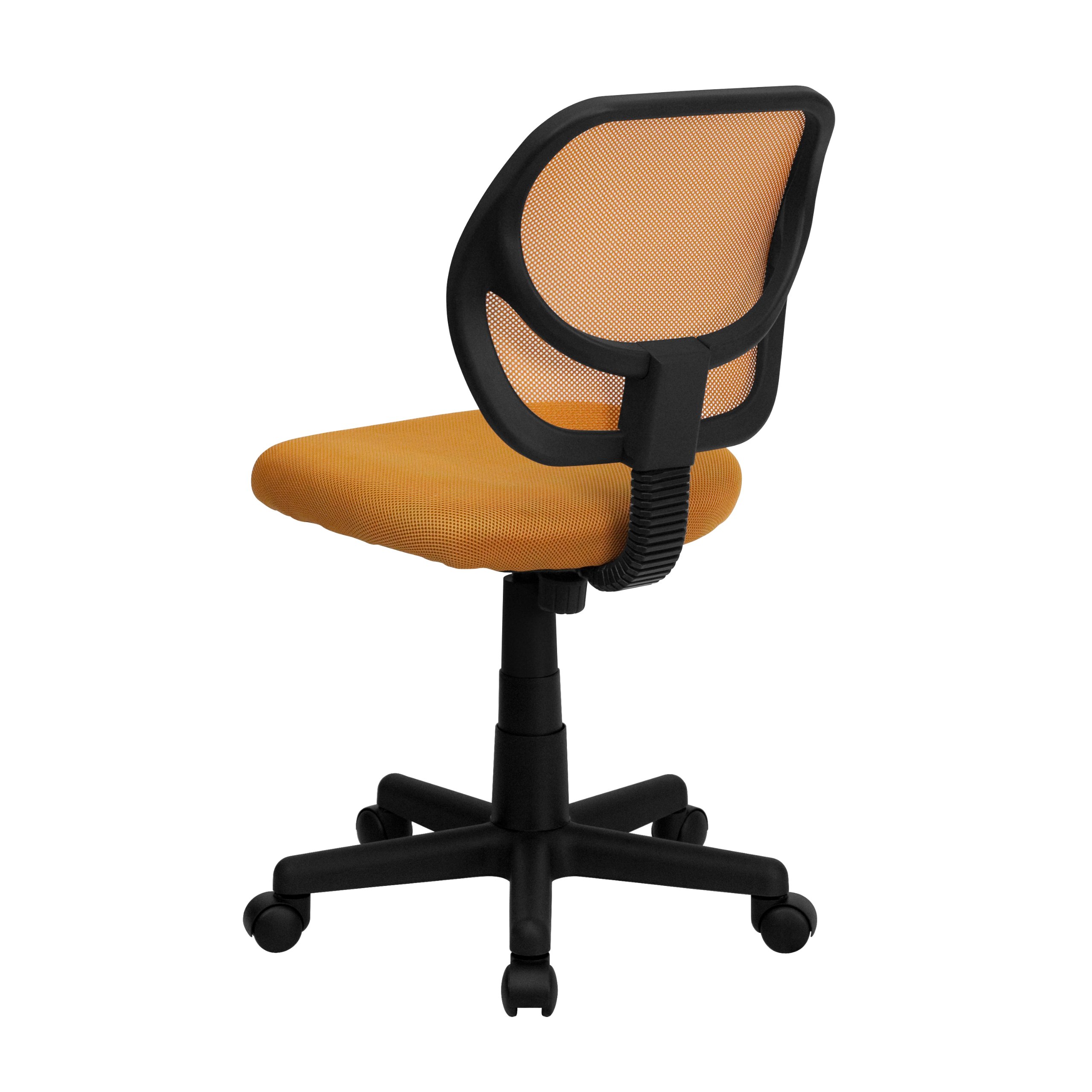 Flash Furniture Neri Low Back Orange Mesh Swivel Task Office Chair - Ergonomic Desk Chair for Home & Office - Comfortable Computer Chair for Long Hours of Work or Gaming