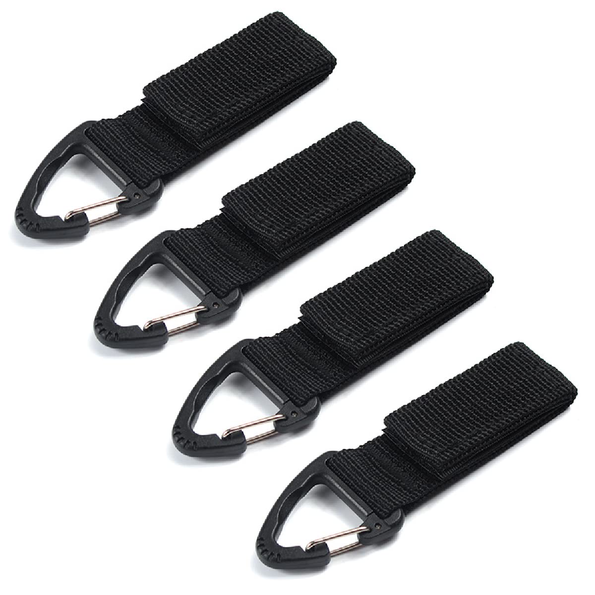 JEELAD Heavy Duty Spring Loaded Carabiner Clips - Tactical Keychain Hooks, Sling Clasps & Bag Buckles for Outdoor Gear, Backpacks, Hiking, Camping & Survival Equipment (2-Pack)