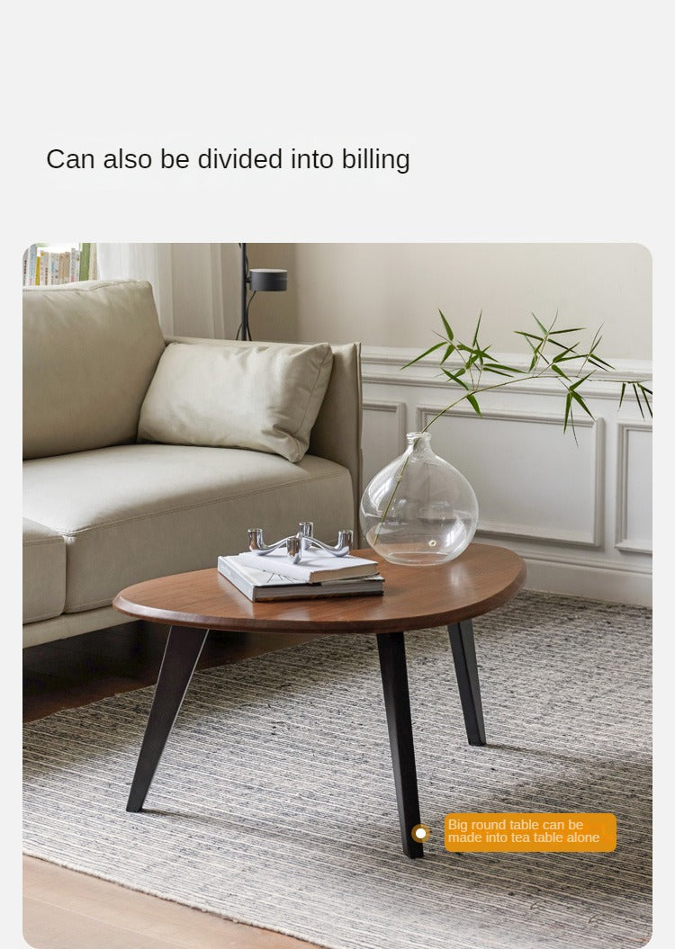 Solid Black Walnut Wood Coffee Table - Handcrafted Modern Living Room Furniture for Home Decor & Entertaining