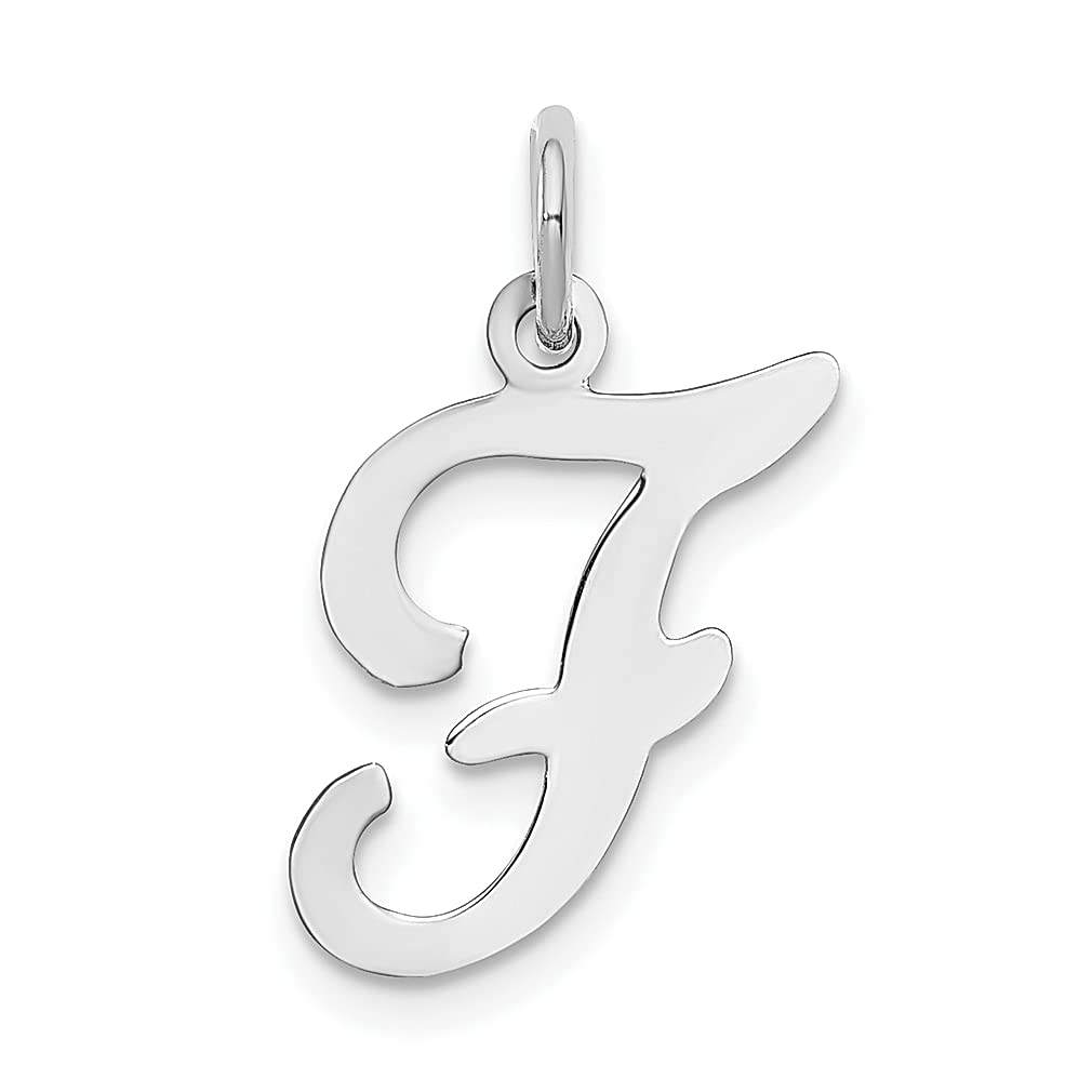 14K White Gold Script Letter F Monogram Charm Necklace for Women - Personalized Initial Pendant Fine Jewelry - Perfect Gift for Her, Birthday, Anniversary & Special Occasions