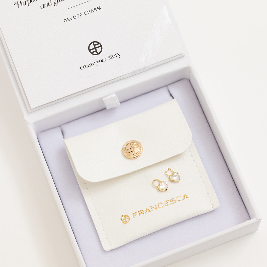 Devote Heart Hoop Earrings Set of 2 - Sterling Silver Dainty Huggie Hoops with Heart Charm - Perfect for Valentine's Day Gifts, Anniversary, or Everyday Wear