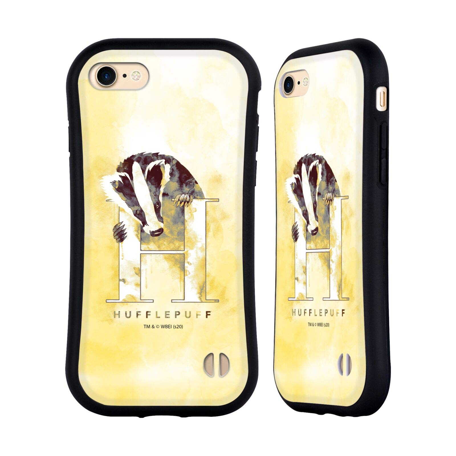 Head Case Designs Officially Licensed Harry Potter Hufflepuff Deathly Hallows iPhone Case for iPhone 7/8/SE 2020 & 2022 - Durable Protection for School, Work & Travel