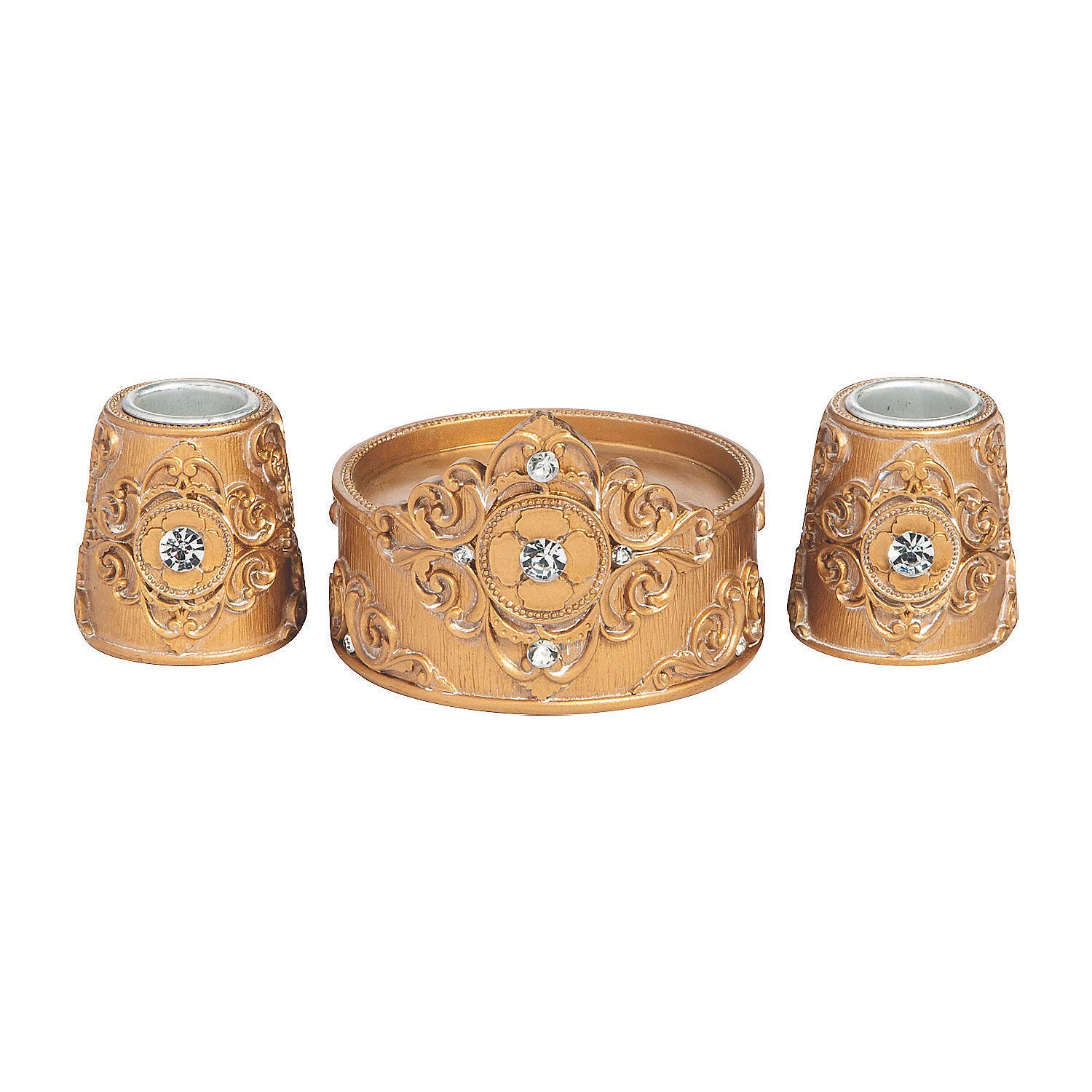 Elegant Gold Candle Holder Set for Weddings, Holidays & Home Decor - Stunning Table Centerpiece for Mantels, Dining Tables & Special Occasions - 1 Piece Decorative Accent for Romantic Dinners & Festive Celebrations