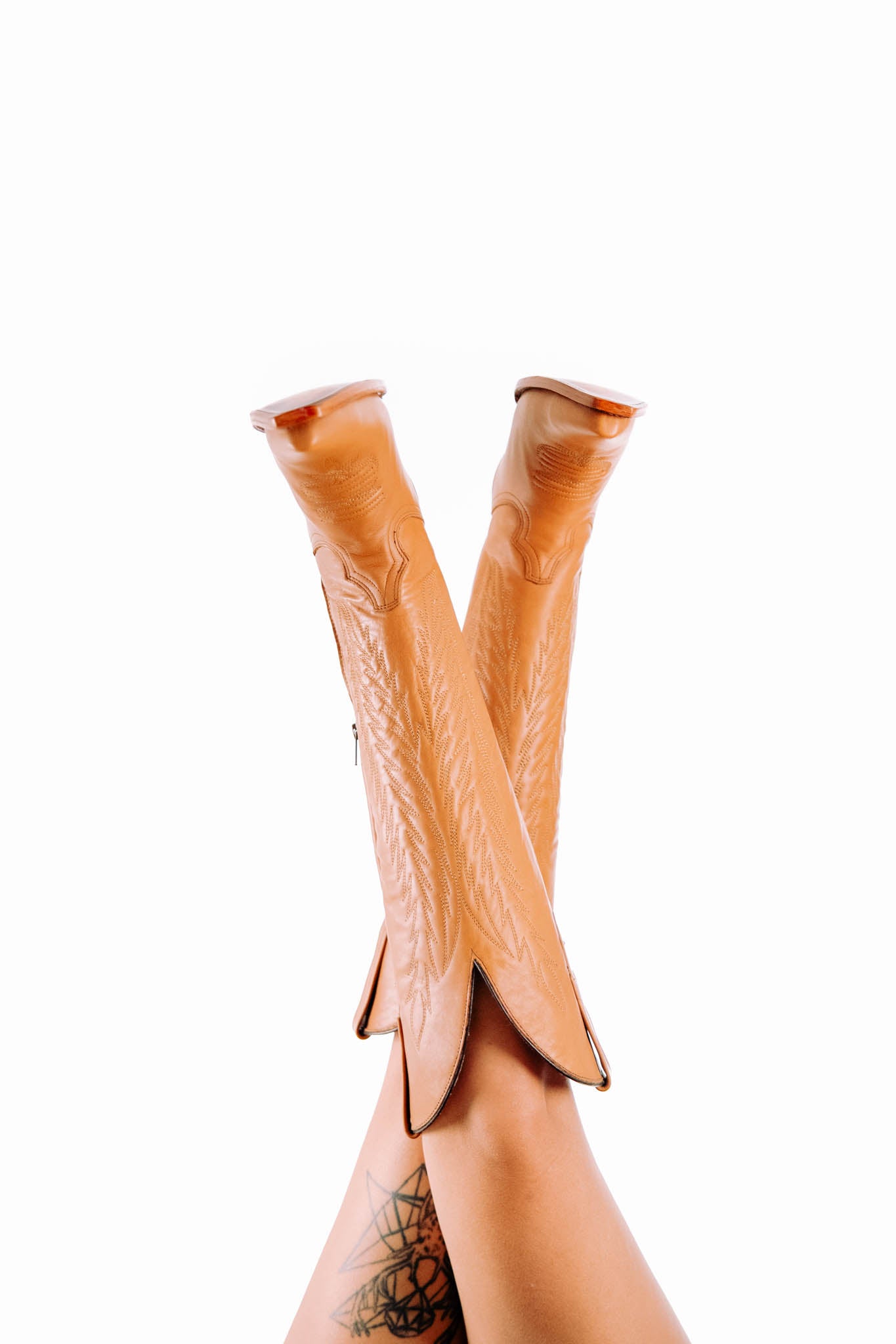 Valentina Tall Neutral Snip Toe Cowgirl Boots for Women - Western Riding & Country Fashion Boots for Everyday Wear