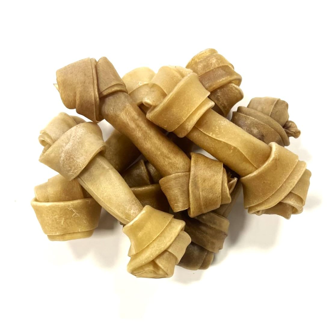 Natural Rawhide Dog Chews - 4 Inch Knotted Bones (20 Pack) | All-Natural, Long-Lasting Dental Treats for Small & Medium Dogs - Perfect for Training, Teething & Playtime