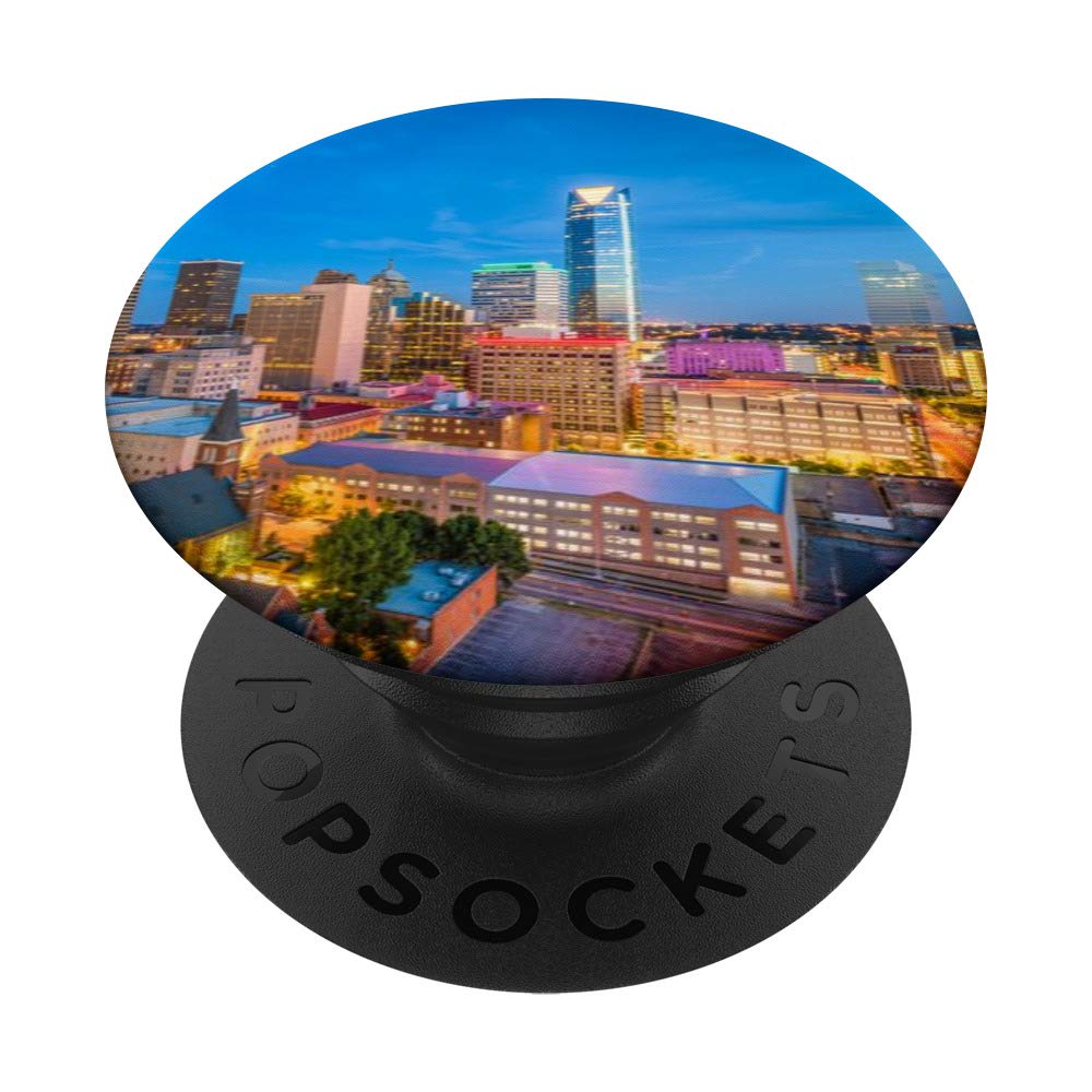Oklahoma City Skyline Night PopSockets - Phone Grip & Stand for iPhone, Samsung & Tablets | Perfect for Commuting, Travel & Selfies