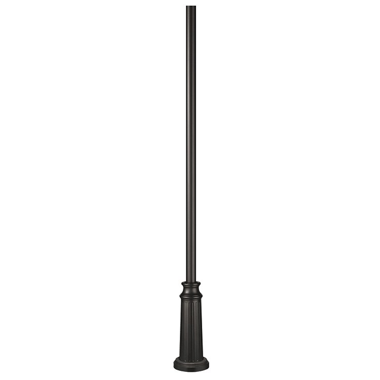 8 Ft Surface Mount Light Post with Cast Base - Durable Outdoor Lighting for Driveway, Garden, and Pathway Illumination