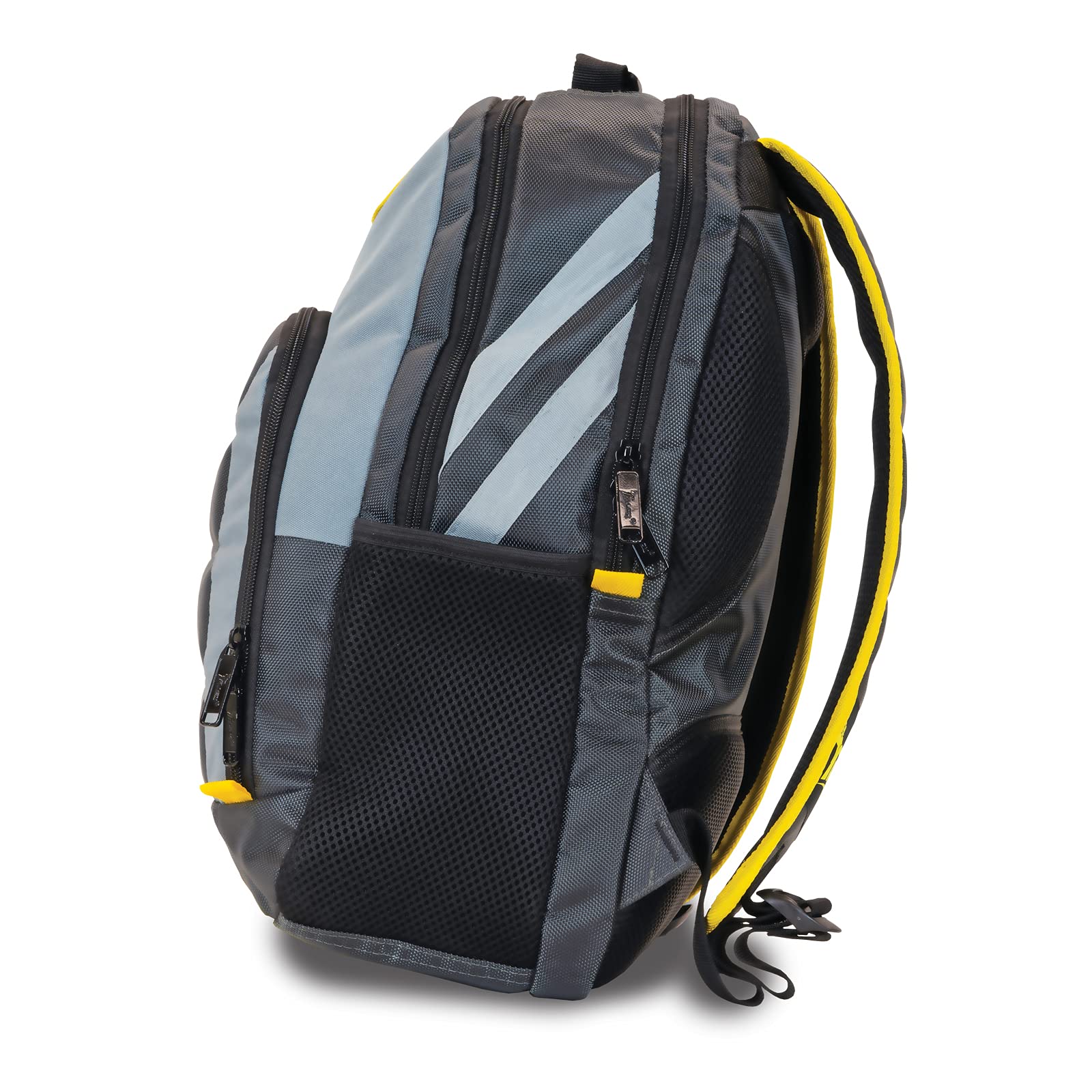 Track Select Backpack - Lightweight Durable Travel Backpack for Men & Women, Water-Resistant Grey/Yellow Hiking Backpack for School, Work, Gym & Outdoor Adventures