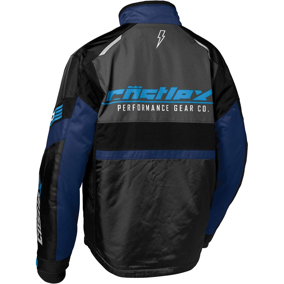 Castle X Men's Strike Jacket - Waterproof Windbreaker for Outdoor Activities in Navy/Process Blue/Charcoal - Size Medium - Perfect for Hiking, Camping & Motorcycle Riding