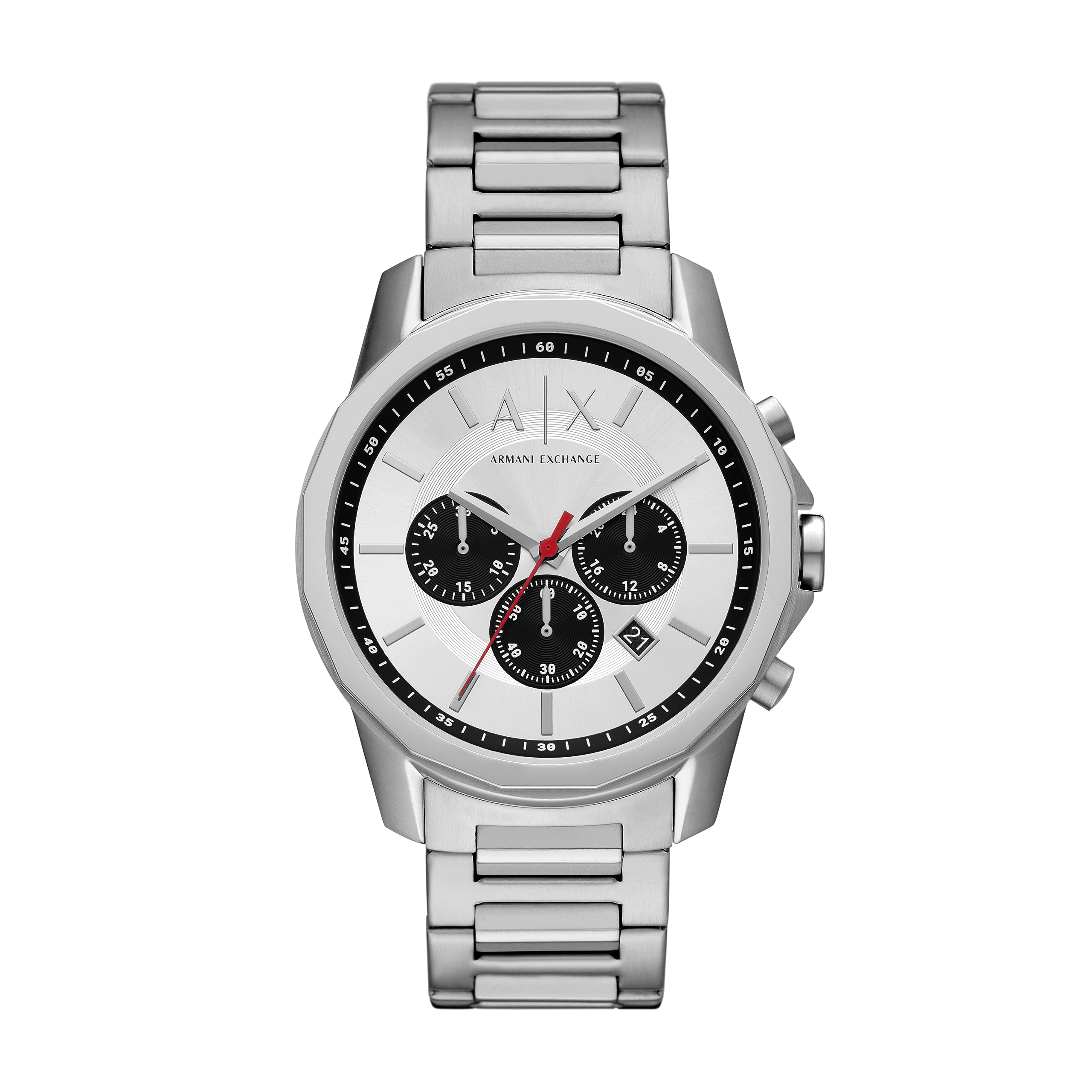 Armani Exchange Men's Chronograph Dress Watch - Stainless Steel, Silicone & Leather Band Options | Luxury Casual & Business Timepiece for Work, Events & Everyday Wear