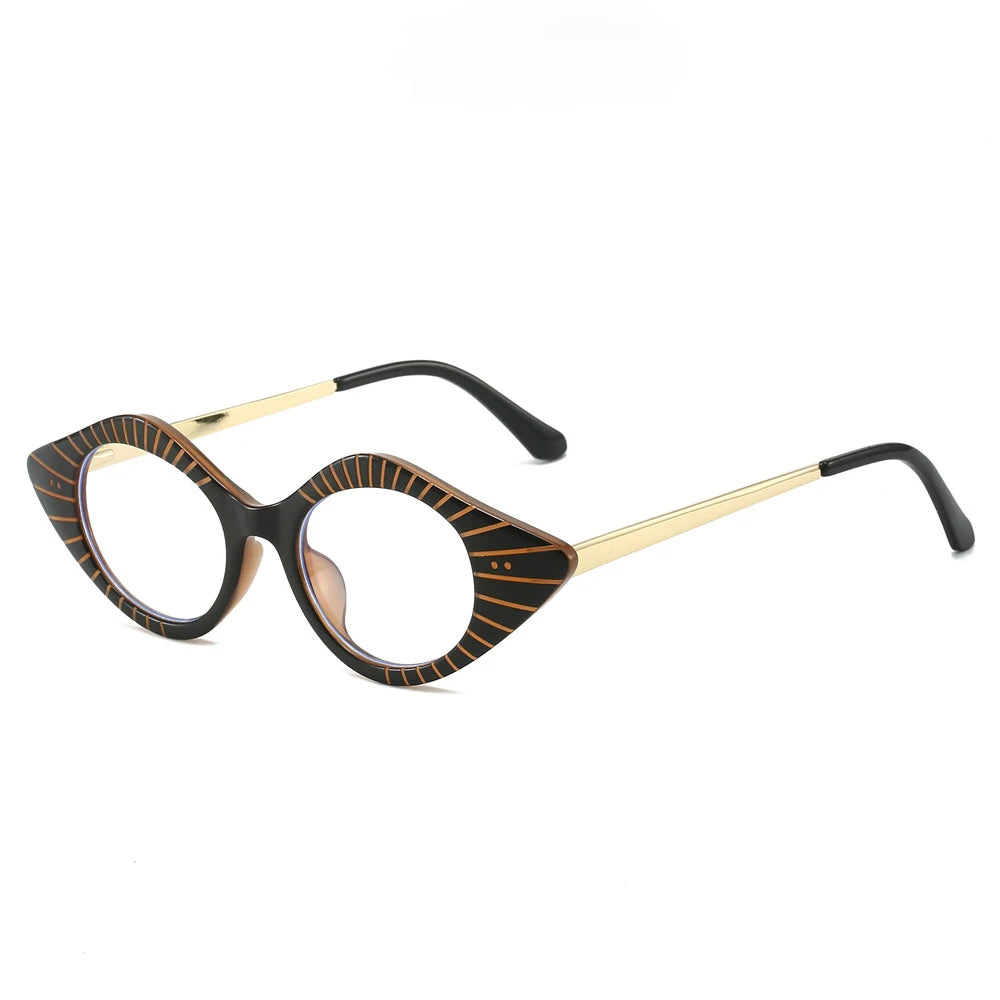 CCspace Women's Full Rim Small Cat Eye Plastic Eyeglasses 57281 - Stylish Retro Frame for Oval & Heart Face Shapes | Perfect for Office, Reading & Fashion Accessories