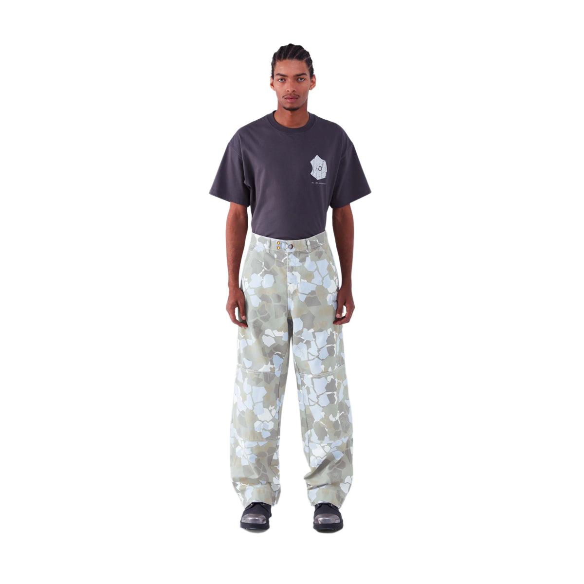 Blue Camo Denim Baggy Jeans for Women & Men - Trendy Loose Fit Distressed Jeans for Casual Wear, Street Style & Everyday Outfits