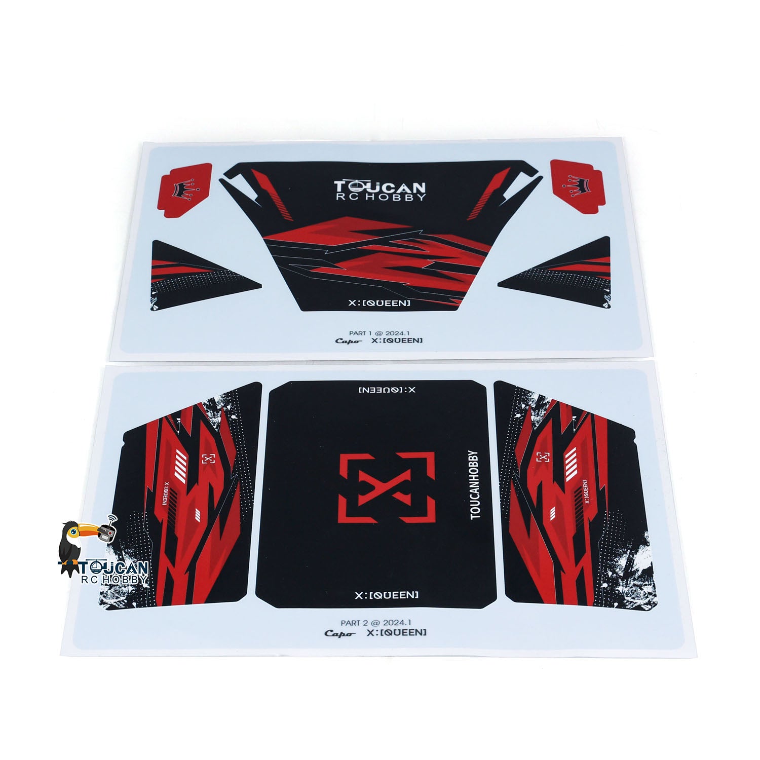 Custom PVC Waterproof Decal Stickers for Capo 1/8 U4 CD1582X RC Crawler - Durable Toucan Design for RC Hobby Vehicles - Perfect for Off-Road Climbing & RC Car Customization