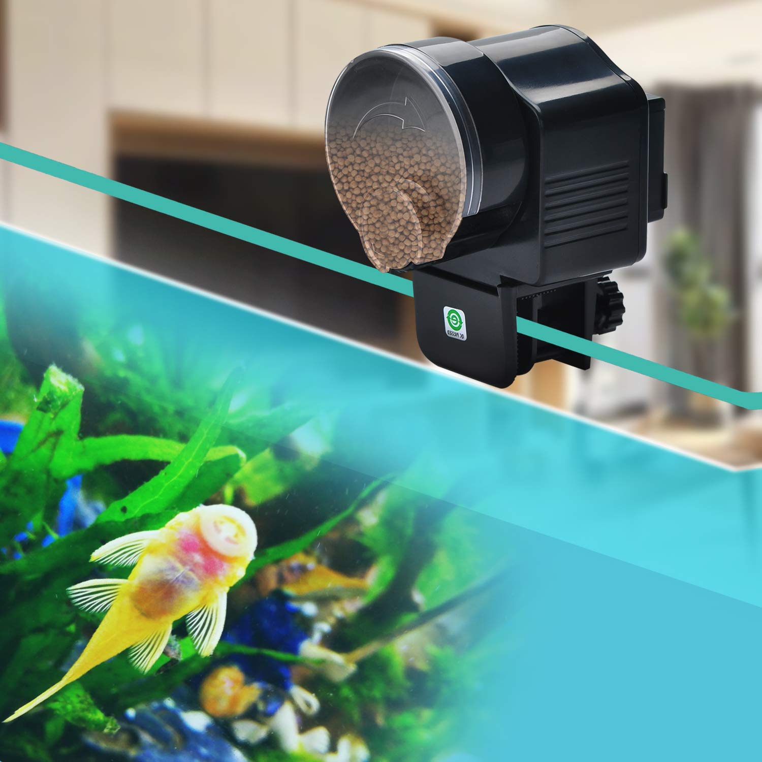 **Automatic Fish Feeder for Aquarium - Lychee AF-2003 Timer Fish Food Dispenser for Vacation & Holiday Use - Perfect for Freshwater & Saltwater Tanks**    *(Use Case: Ideal for busy pet owners, travelers, or holiday periods to ensure your fish are fed on time.)*