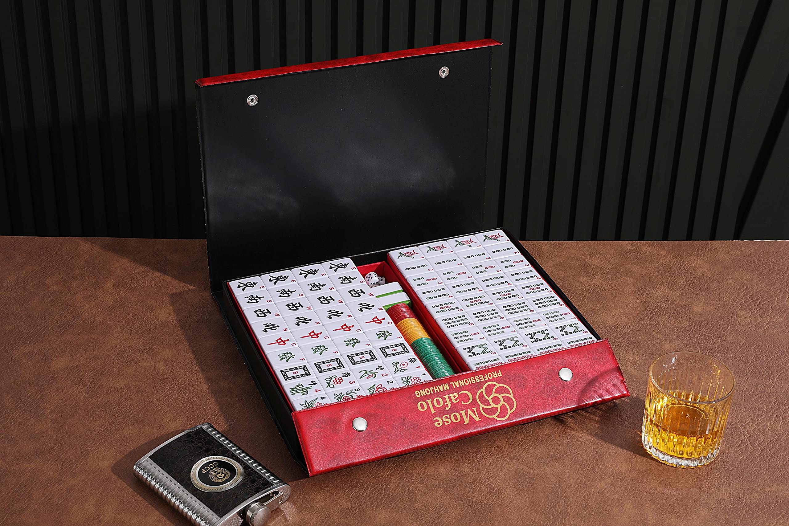 Premium Chinese Mahjong Set - 146 Large Numbered Tiles with Travel Case | Complete Mah-Jongg Game for Adults & Families | Perfect for Game Nights, Parties & Cultural Events