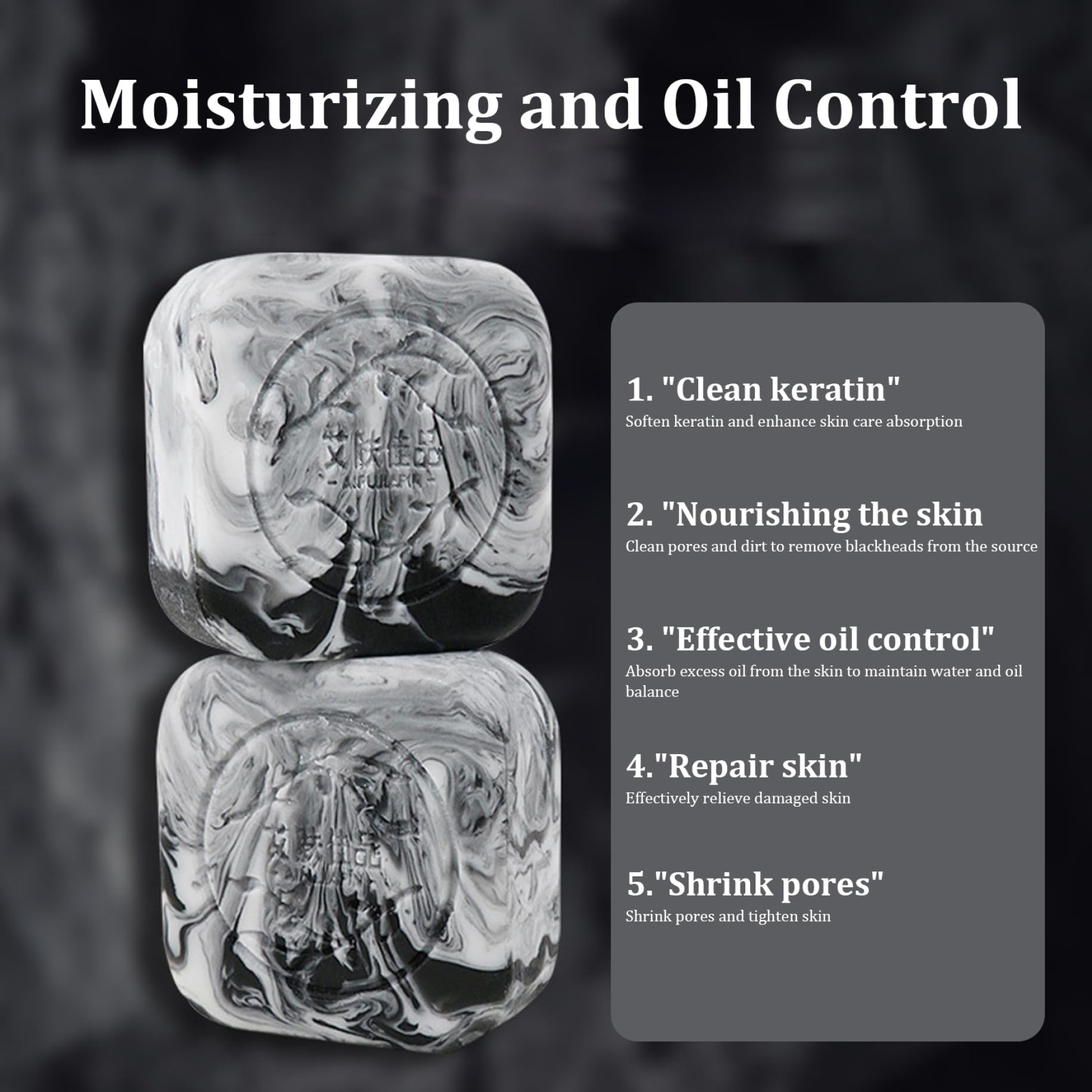 **2-Pack 100g Volcanic Clay & Charcoal Soap Bar for Acne-Prone Skin - Natural Oil Control & Moisturizing Face & Body Wash for Men & Women - Deep Cleansing Scalp, Face & Body Care - Ideal for Oily Skin, Blackheads & Breakouts**