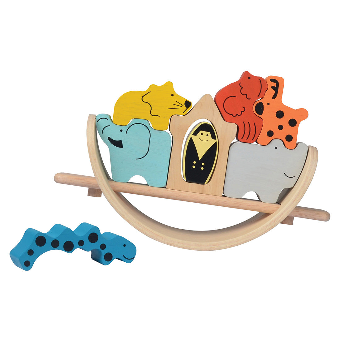 Noah's Ark 3D Wooden Puzzle - Bass & Bass Stack & Build Balance Toy for Kids | Educational STEM Toy for Home, School & Playtime
