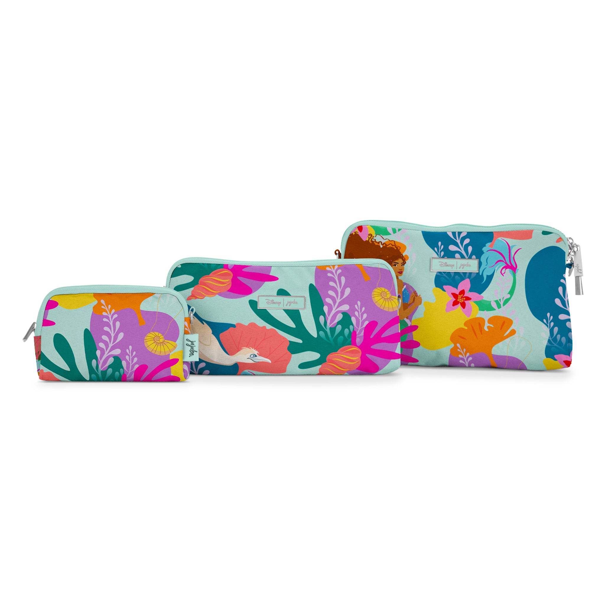JuJuBe x Disney The Little Mermaid Ocean of Dreams Collection - Waterproof Diaper Bag & Travel Tote for Moms - Perfect for Beach Trips, Pool Days & Baby Essentials Organization (Canada Exclusive)