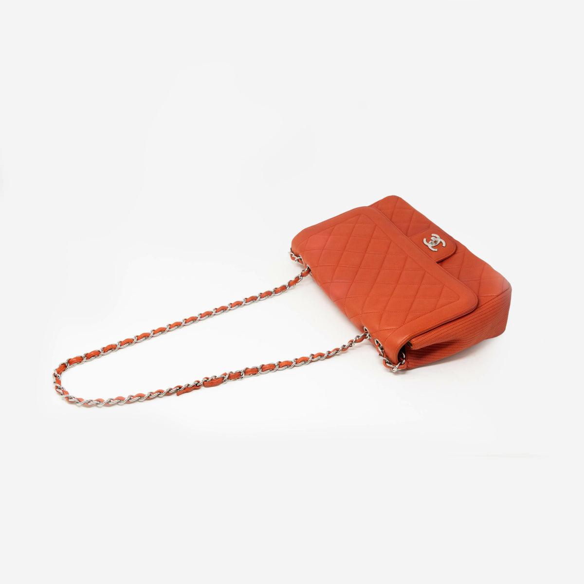 Chanel Red Large Coco Rider Flap Bag - Genuine Leather Designer Handbag for Women | Perfect for Parties, Date Nights & Luxury Fashion Accessories