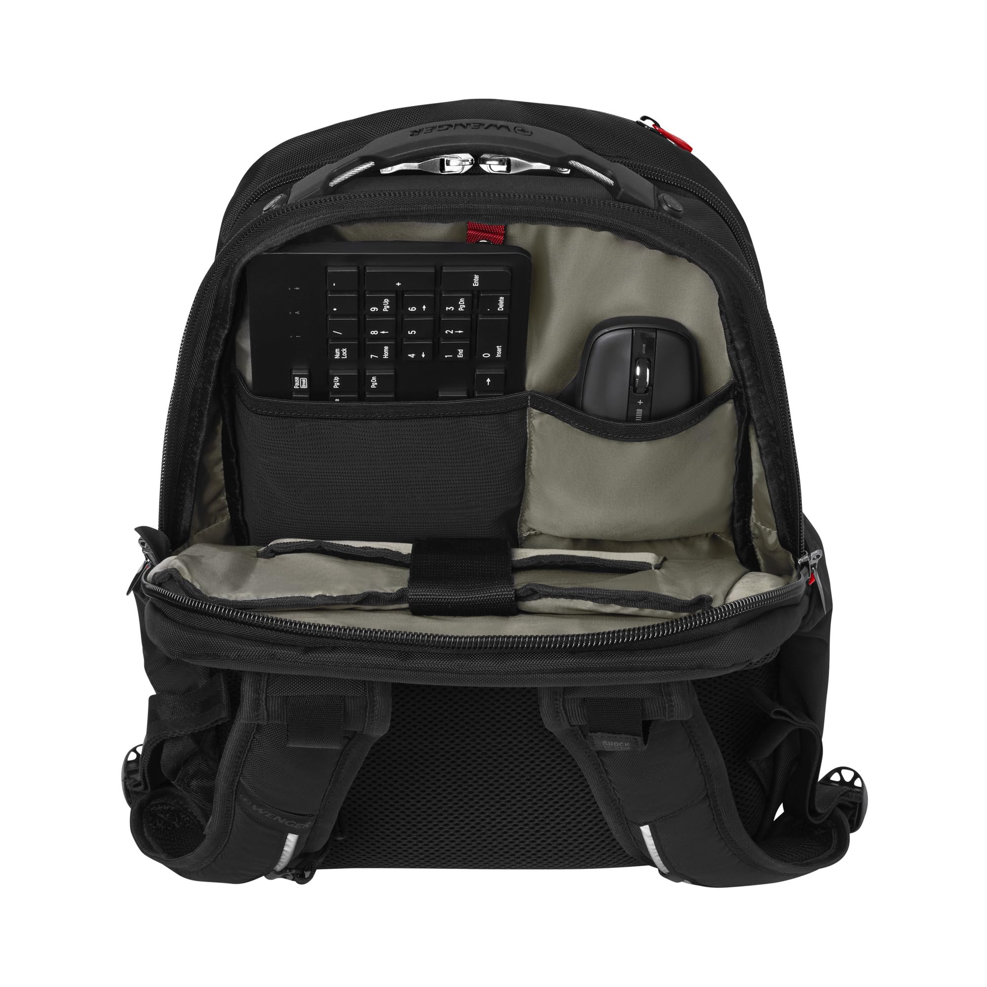 Wenger 17 Inch Cosmic Laptop Backpack for Business & Travel - Durable & Stylish Black Computer Bag for Work, School & Commuting