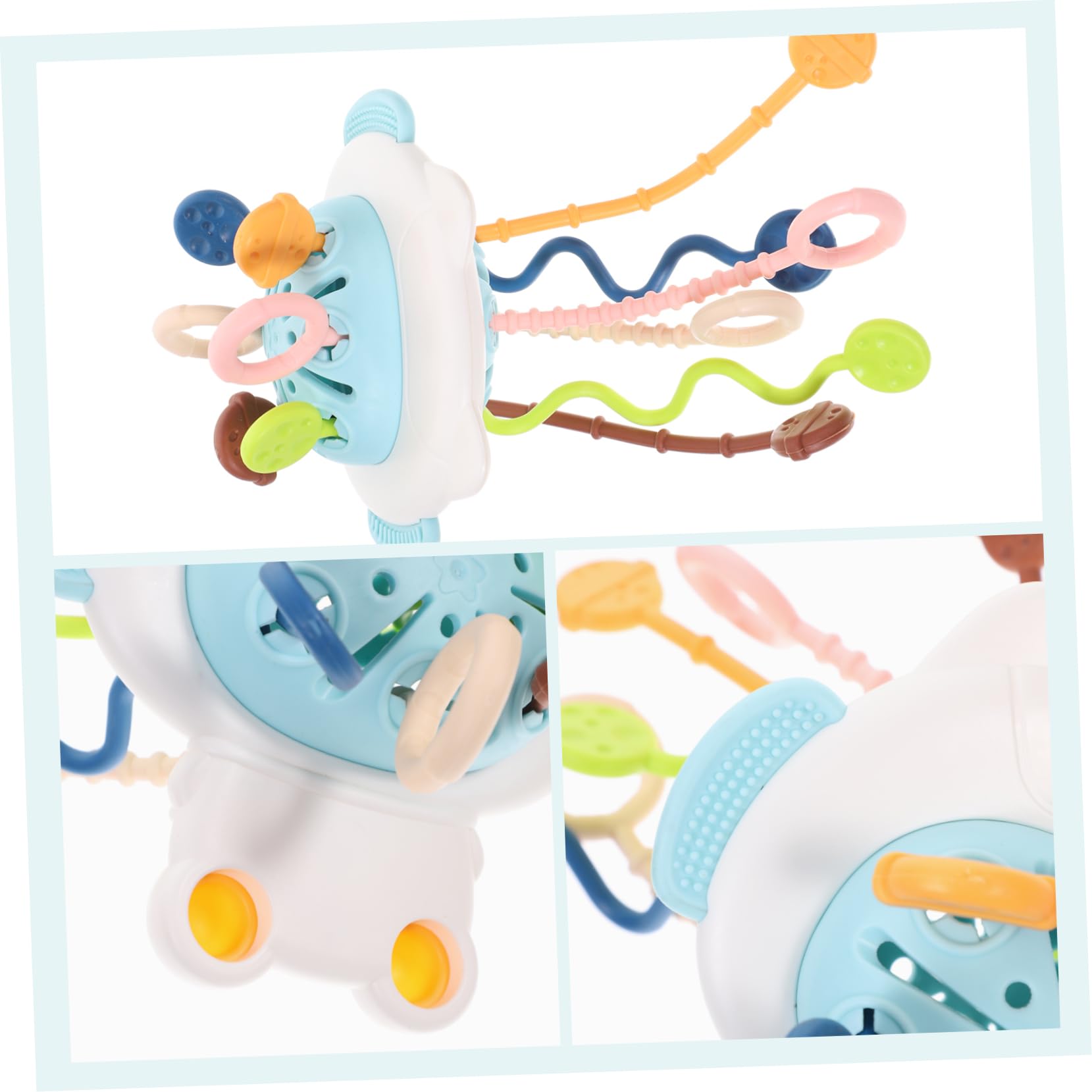 FAVOMOTO 3-Pack Drawstring Bath Toys for Toddlers - STEM Learning, Teething & Sensory Development - Waterproof Educational Toys for Kids - Perfect for Bathtime, Playtime & Early Childhood Learning