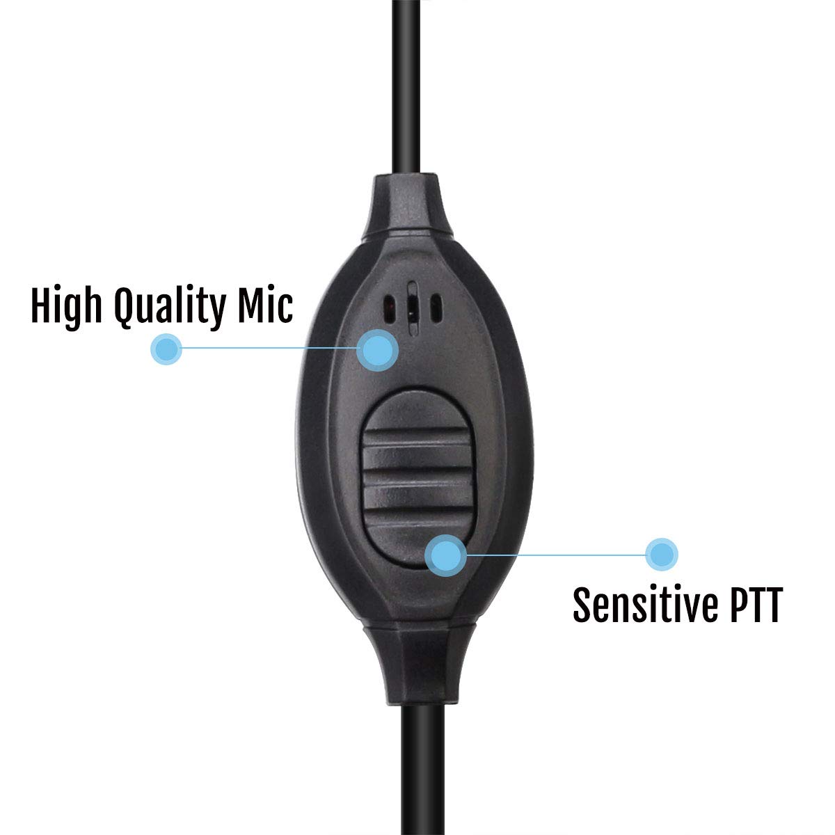 Retevis RT22 Walkie Talkie Earpiece with Mic - 2 Pin Compatible with RT22/RT68/RT21/H-777/RT27/RT85/NR10 & BAOFENG UV-5R/Kenwood/SAMCOM/Arcshell Two Way Radios (6 Pack) - Ideal for Security, Construction, and Outdoor Adventures