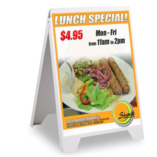 Double Sided Sidewalk Sign - A-Frame Chalkboard Sign for Restaurants, Stores & Outdoor Advertising - Perfect for Sidewalk Sales, Events & Promotions