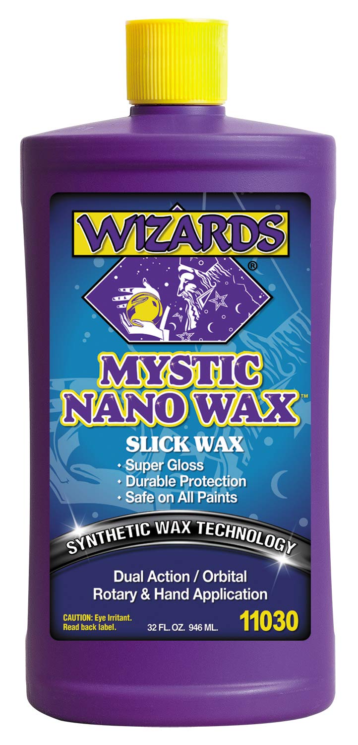 WIZARDS Mystic Nano Wax & Polish - 32oz Extreme Gloss, Slickness & Protection Car Wax for Cars, Motorcycles & Boats - Long-Lasting Shine & Water Repellent