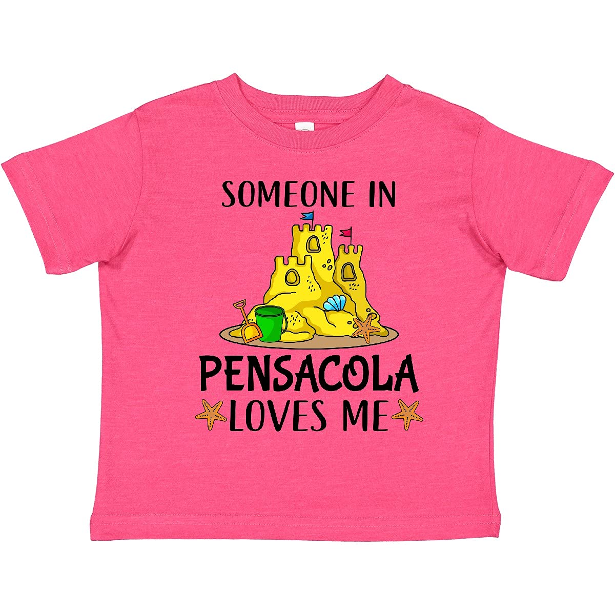 Inktastic 'Someone in Pensacola Loves Me' Beach Vacation Toddler T-Shirt - Cute Summer Outfit for Boys & Girls, Perfect for Family Trips & Florida Vacations