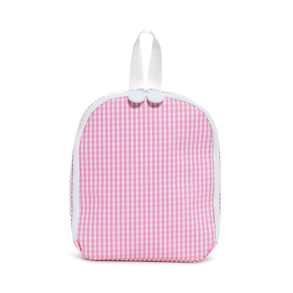 TRVL Design Insulated Lunch Bag - Stylish Gingham Pink for Work, School & Picnics | Reusable & Leak-Proof Food Container