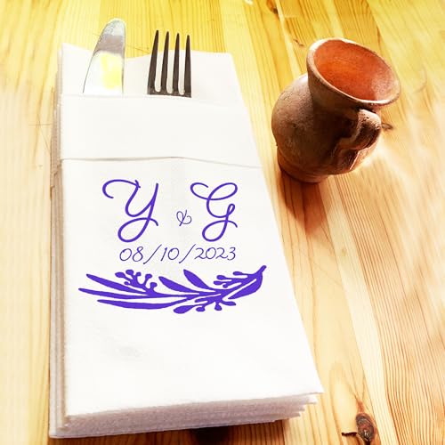 Custom Print Candle and Napkin set
