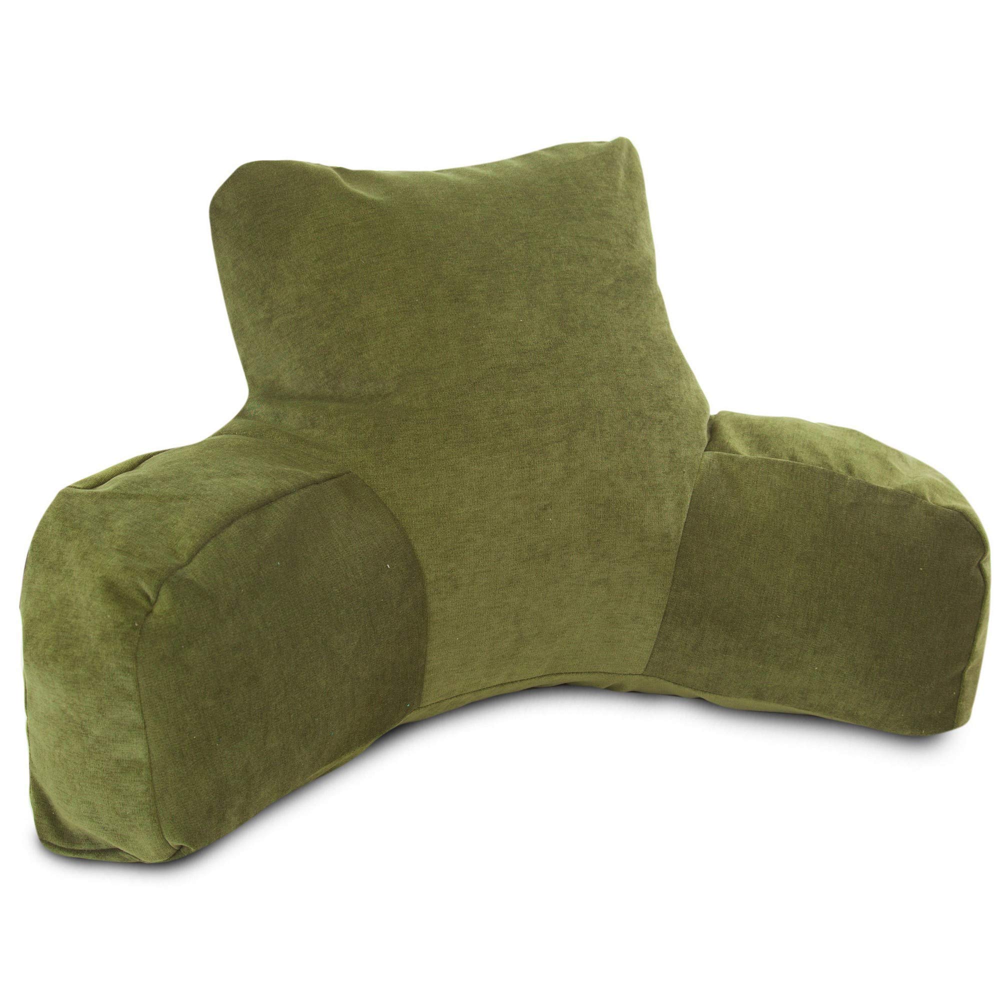 Majestic Home Goods Villa Reading Pillow with Fern Design - Comfortable Backrest for Bed, Sofa & Floor - Perfect for Reading, Relaxing & Lounging
