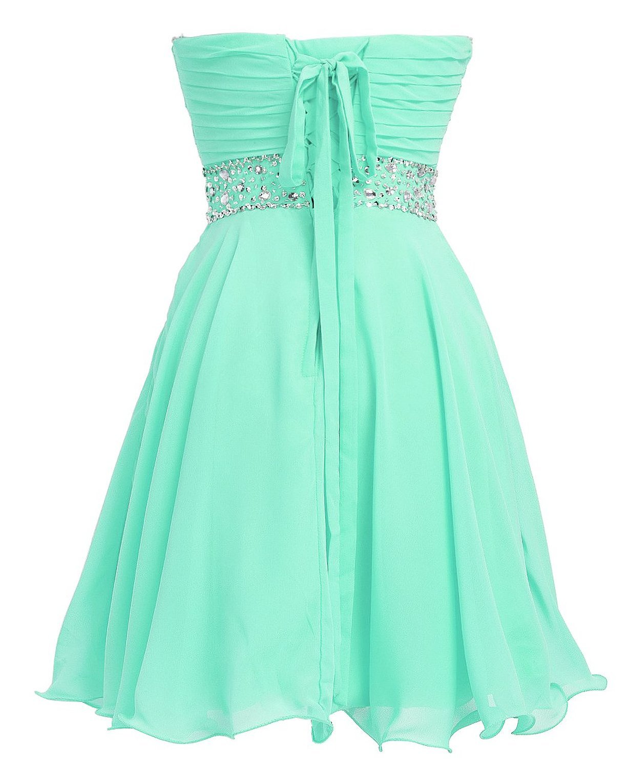 Elegant Women's Sweetheart Strapless Crystal Short Prom Evening Dress for Homecoming, Party & Special Occasions