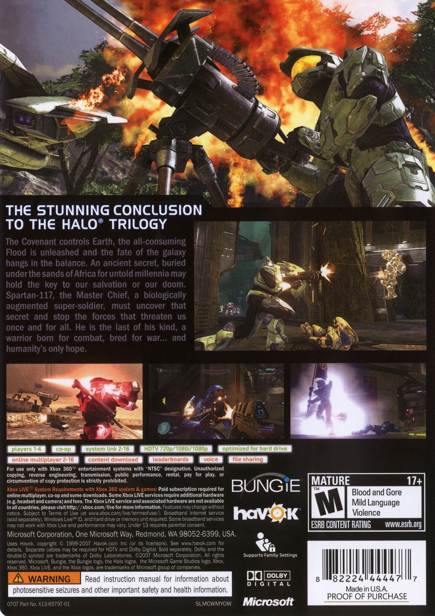 Used Halo 3 Xbox 360 Video Game - Classic First-Person Shooter for Collectors & Retro Gaming Enthusiasts | Perfect for Nostalgic Gaming Nights