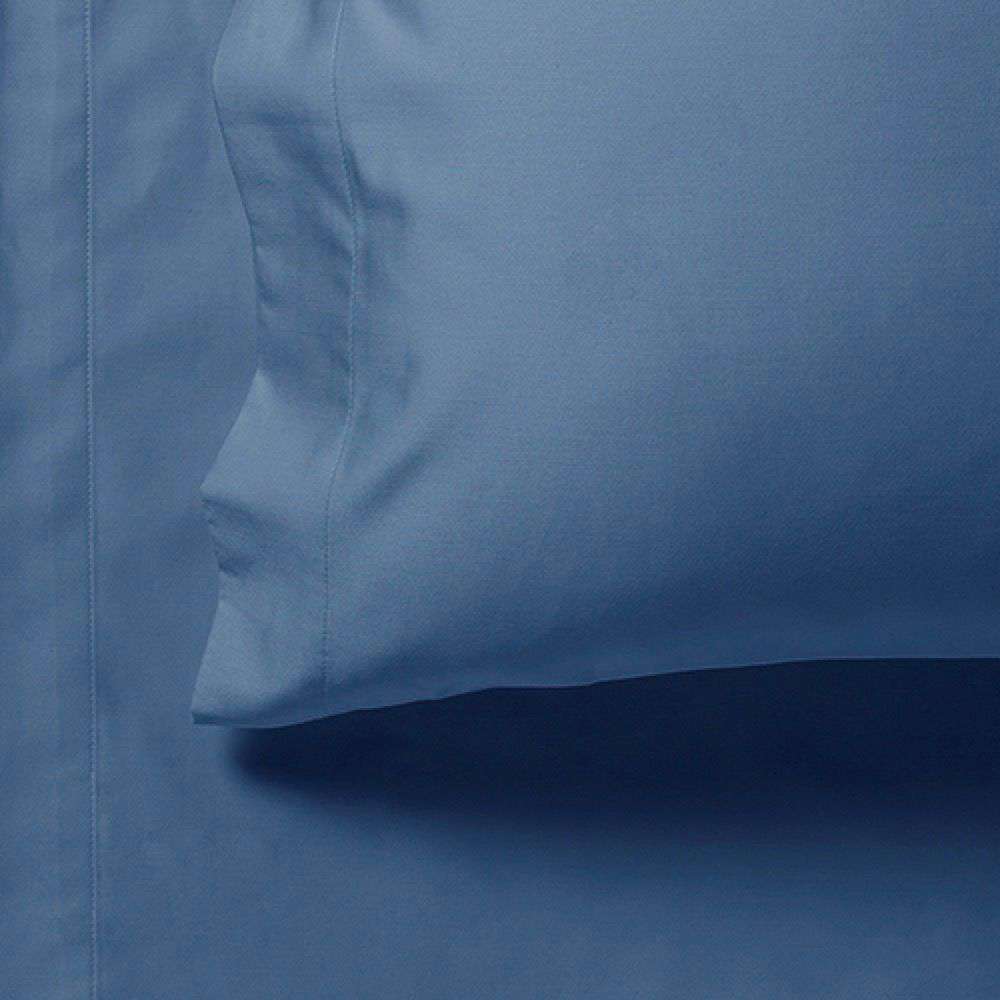 1000TC Super King Size Bed Sheet Set - Ultra Soft Flat & Fitted Sheets in Greyish Blue | Luxury Bedding for Master Bedroom, Guest Room & Hotel Use