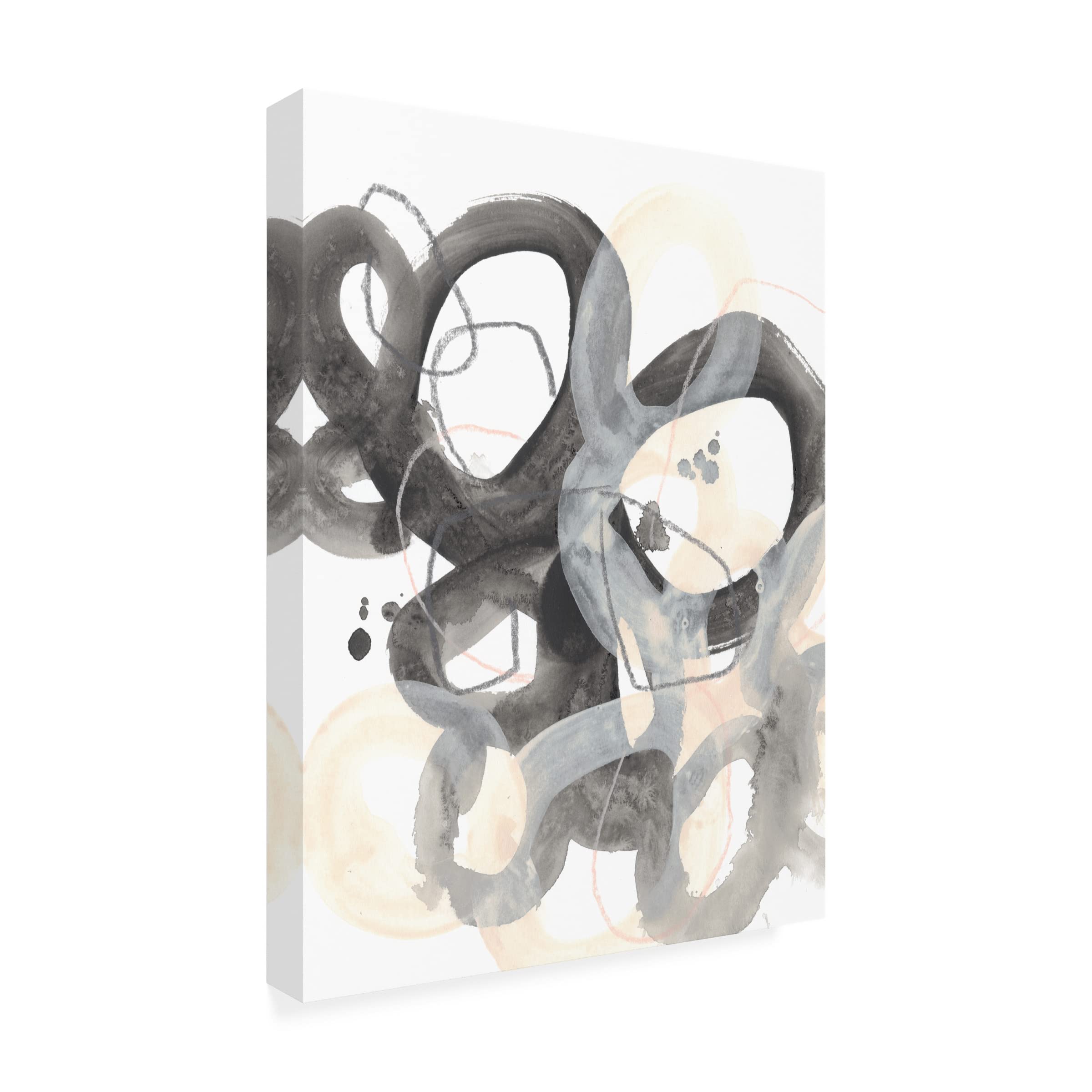 Trademark Fine Art 'Tangled Circuit II' Abstract Canvas Wall Art by June Erica Vess - Modern Home & Office Decor for Living Room, Bedroom, or Workspace
