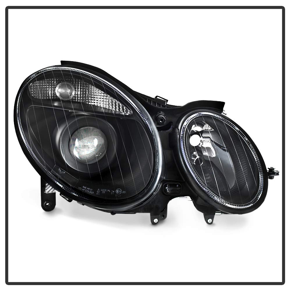 OEM Style Headlights for Mercedes Benz E-Class 2003-2006 W211 - Black/Clear Lens - Replacement Headlight Assembly for Improved Night Visibility & Style Upgrade