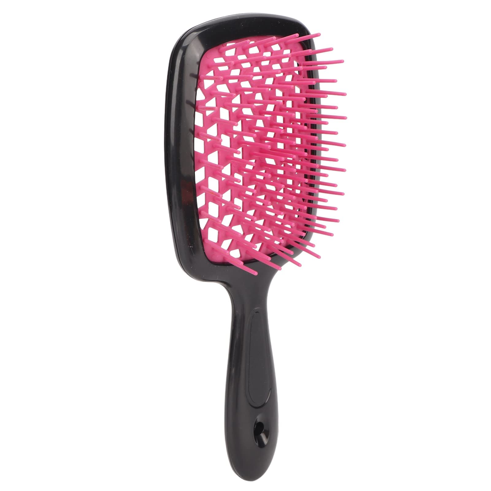 EXCLUZO Vent Paddle Hair Brush with Mellow Teeth - Detangling & Massaging Hairbrush for Wet & Dry Hair - Professional Ergonomic Design for Blow Drying (Rose Red) - Perfect for Salon, Home & Travel Use