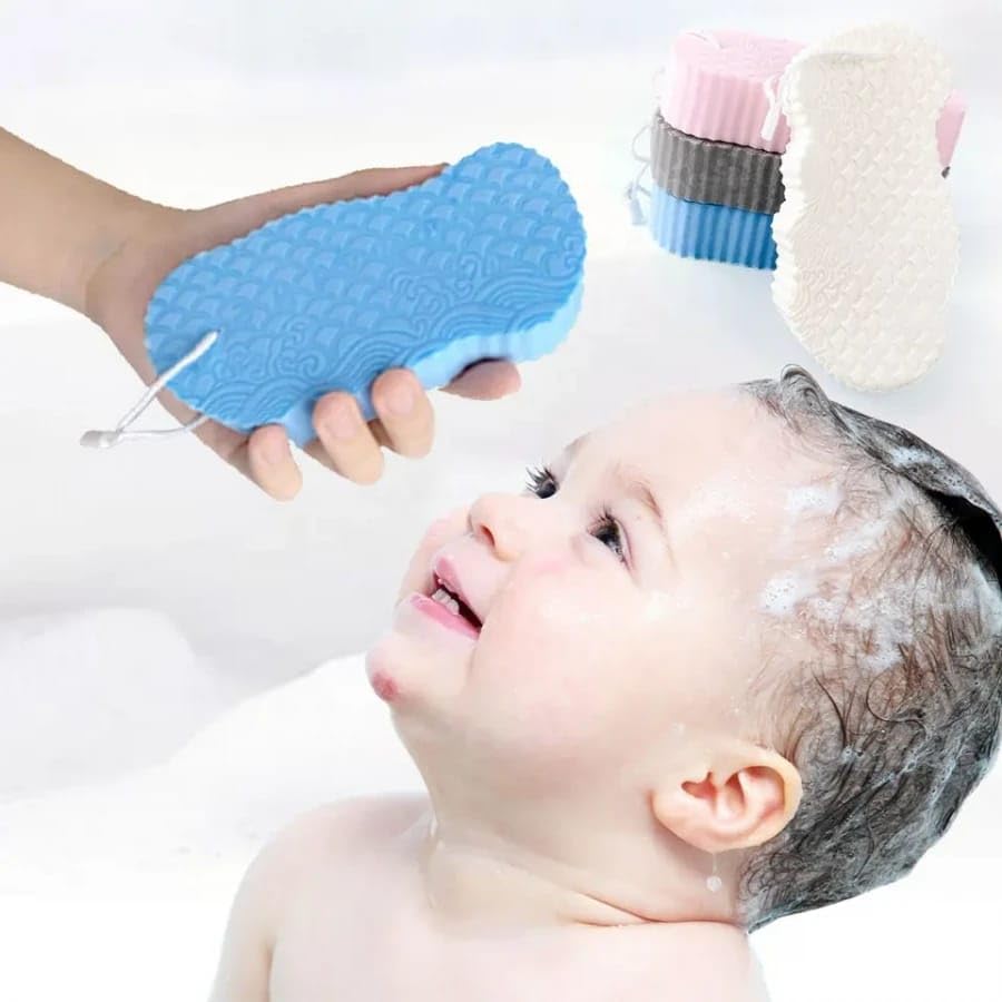 LilCARE Super Soft Exfoliating Bath Sponge - Gentle Painless Body Scrubber for Adults, Kids & Pregnant Women - Dead Skin Remover & Cleansing Sponge (2-Pack, Random Color) - Perfect for Shower, Bath & Sensitive Skin Care