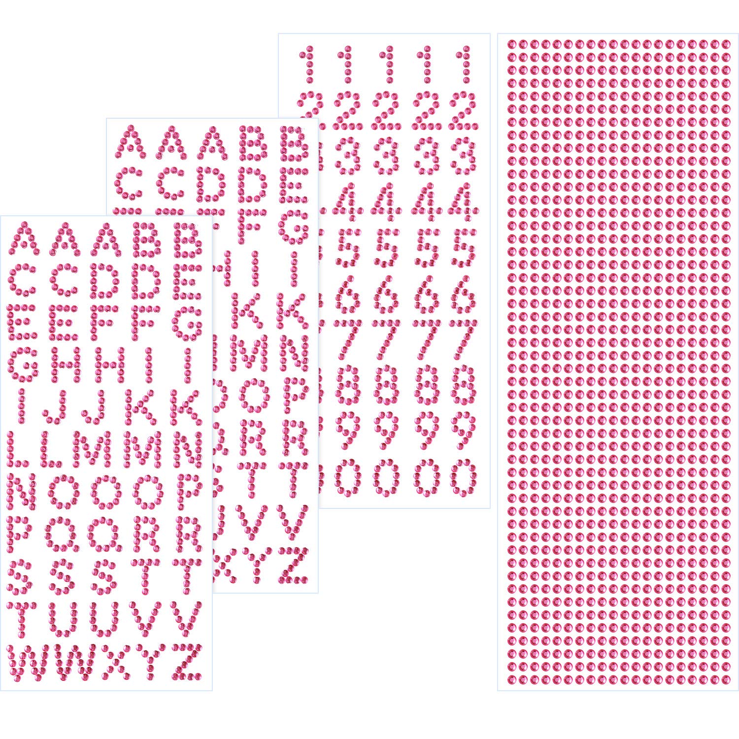 Blulu Graduation Cap Decoration Kit - Glitter Alphabet Letter Stickers & Gemstone Border Stickers for DIY Graduation Caps, Scrapbooking, and Handmade Crafts (Pink) - Perfect for High School & College Graduation Parties, Photo Props, and Memory Keepsakes