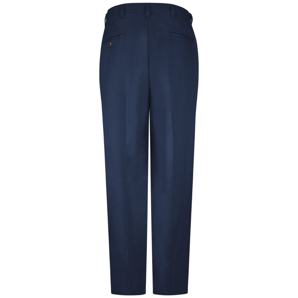 Red Kap Men's Plain Front Cotton Work Pants PC44 - Durable Navy Blue Workwear for Construction, Mechanics & Outdoor Labor