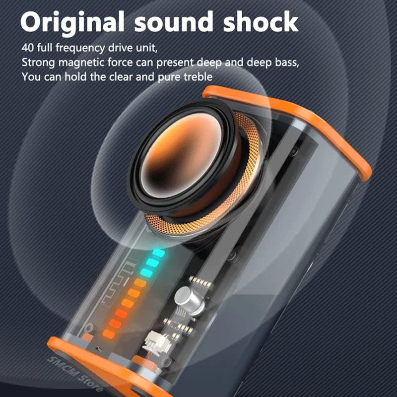 2023 Tokyo Transparent Mecha Wireless Bluetooth Speaker with LED Lights & Stereo Sound - Portable Waterproof Mini Speaker for Home, Office, Party, Travel, Beach & Outdoor Adventures