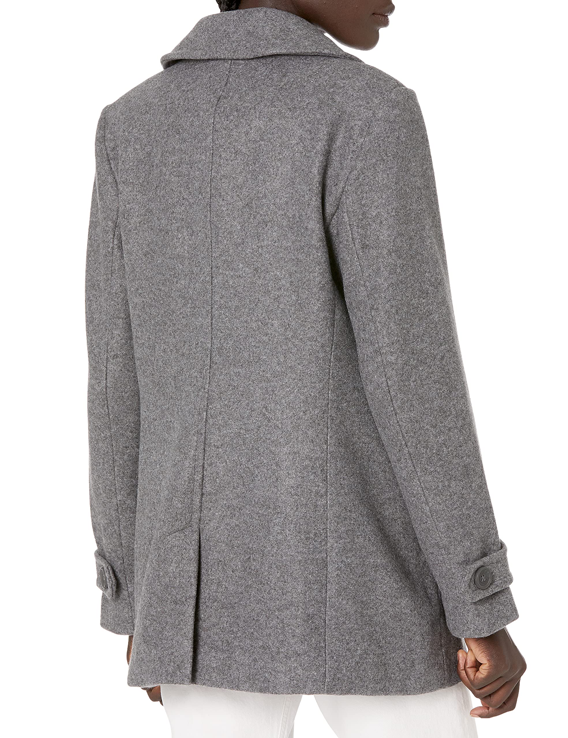 Amazon Essentials Women's Long-Sleeve Plush Peacoat Jacket - Warm Winter Coat with Soft Fleece Lining for Cold Weather, Work & Outdoor Activities