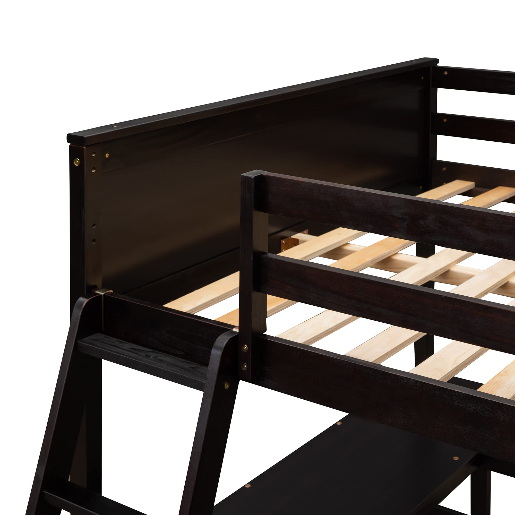 Wooden Loft Bed with Desk & Storage - Harper & Bright Designs for Kids & Teens - Space-Saving Study & Sleep Solution