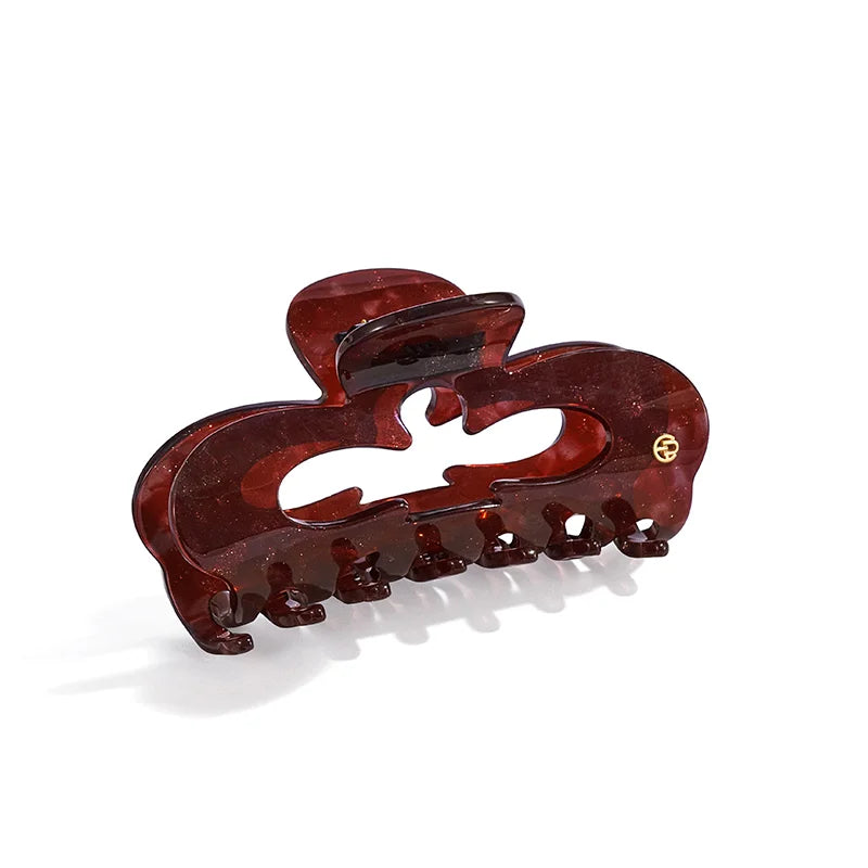Janisa XL Large Hollow Spades Hair Claw Clip - Strong Hold for Thick Hair, Perfect for Updos, Ponytails & Everyday Hairstyles (Great for Work, Gym & Casual Outings)