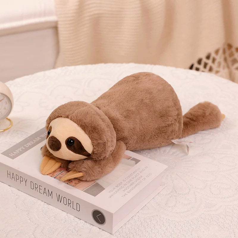 45/55/65cm Soft Fox Crocodile Kawaii Plush Pillow - Cute Sloth & Raccoon Stuffed Animal Toy for Kids Girls | Perfect Gift, Nursery Decor & Stress Relief Comfort Toy for Bedtime, Travel & Cuddling