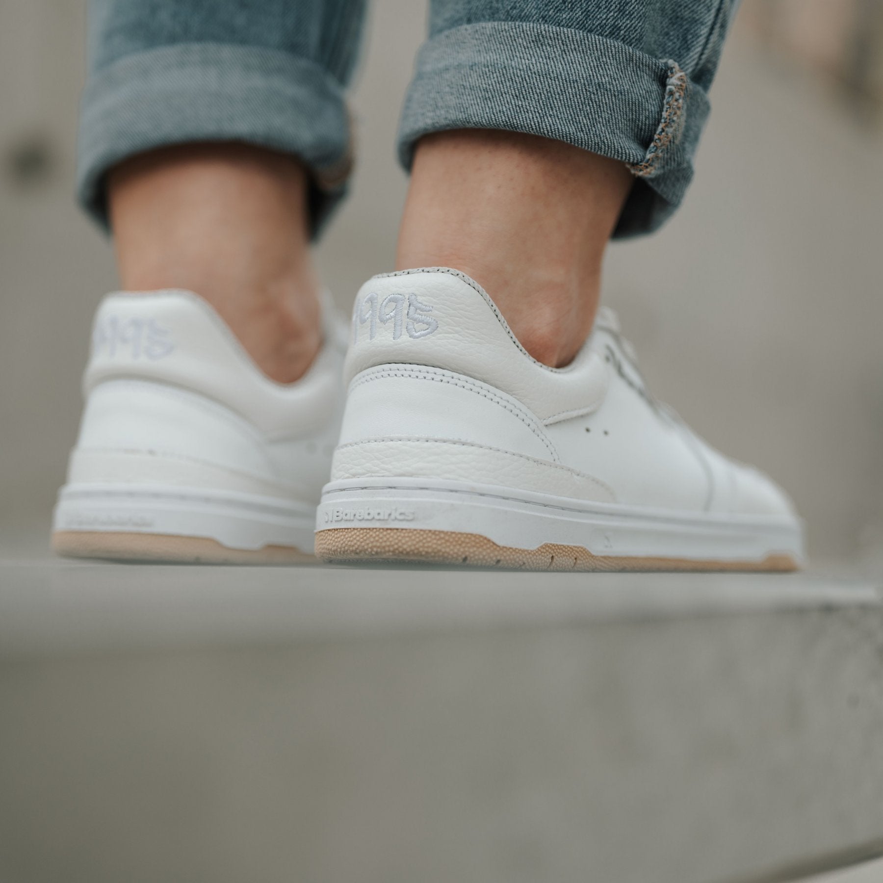 Barefoot Sneakers Barebarics Wave - All White Unisex Minimalist Shoes for Running, Walking & Gym Workouts